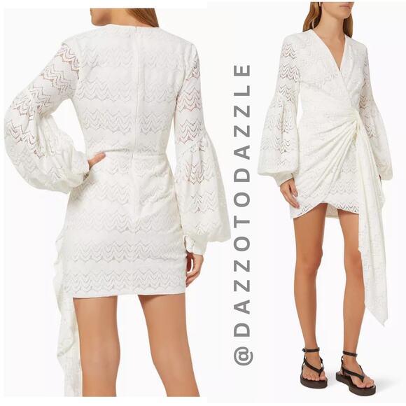 Acler Ivory Lace Long Sleeve Dress - Picture 15 of 15